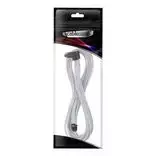 corsair 12v 2x6 - CableMod C-Series Pro ModMesh Sleeved 12V-2x6 12VHPWR StealthSense PCIe kabelis Corsair Type 5 RMx SHIFT (16-pin į 90° 16-pin, 65 cm) - Baltas (White) - 2 nuotrauka