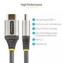 hdmi cable - StarTech HDMI 2.1 Kabelis 3m Juodas (HDMM21V3M) - 4 nuotrauka
