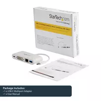dvi kabelis - StarTech USB-C ADAPTER MULTIPORT DVI USB C Multiport Adapteris - - 2 nuotrauka