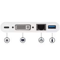 dvi kabelis - StarTech USB-C ADAPTER MULTIPORT DVI USB C Multiport Adapteris - - 4 nuotrauka