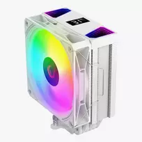 argb fan - Rampage Octagon C70 CPU aušintuvas LGA1700/AM5 LCD Infinity Fan 120mm ARGB White - 2 nuotrauka