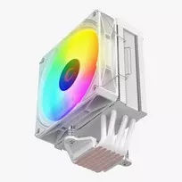argb fan - Rampage Octagon C70 CPU aušintuvas LGA1700/AM5 LCD Infinity Fan 120mm ARGB White - 3 nuotrauka