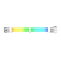 adapteriai vga - Gamemax PSU Extension cable VGA/CPU 2x8PIN-W Baltas (White) - 3 nuotrauka