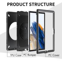 ipad gen 10 deklas - Rugged Case Grip for Apple iPad 11" (A16, 2025) / iPad 10.9" (10.Gen.) black - 2 nuotrauka