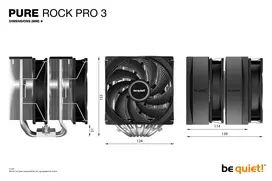 procesoriaus cpu ausintuvas - Be Quiet! Pure Rock Pro 3 BK041 Sidabras (Silver) - 2 nuotrauka