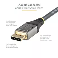 displayport kabelis 4k - StarTech DisplayPort 1.4 kabelis 4m Pilkas (Grey) - 4 nuotrauka
