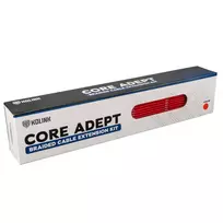 psu cables - Kolink Core Adept Braided Cable Extension Kit 24-pin male, 0.3 m, Raudona (Red) - 2 nuotrauka