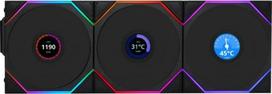 fan 120mm lian li - Lian Li UNI FAN TL120 LCD Belaisvis Juodas (Black) - 5 nuotrauka