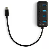 2 5gbps switch - StarTech 4-PORT USB C HUB WITH ON/OFF/INDIVIDUAL ON/OFF SWITCHES - 3 nuotrauka