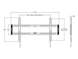 senukai televizoriai - Multibrackets TV Wall Mount 40-70" Black - 2 nuotrauka