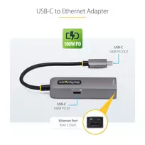 adapteriai type c - StarTech 2GPD3 USB-C į Ethernet adapteris Juodas (Black) - 2 nuotrauka