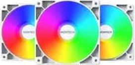 120mm argb pack - Montech GF120 PWM ARGB 120mm White 3 vnt. - 2 nuotrauka