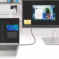 adapteris usb to hdmi - StarTech.com USB-C į HDMI adapteris 2m 8K (Pilka) - 3 nuotrauka
