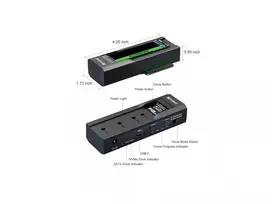 sata 3 kabelis - Sandberg 136-49 USB 3.2 Cloner ir dokas M2 + NVMe + SATA Juodas (Black) - 5 nuotrauka