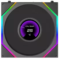 fan 120mm lian li - Lian Li UNI FAN TL LCD FLEX Wireless Reverse Blade 120mm Black - 2 nuotrauka