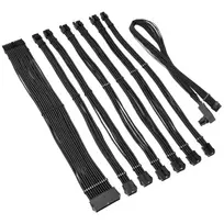 12v 2x6 cable - Kolink COREPRO-EK-12VT2-BLK Kolink Core Pro Braided Cable Extension Kit 12V-2x6 Type 2 - Juodas (Black) - 4 nuotrauka