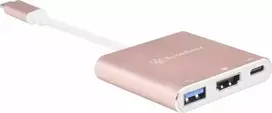 hdmi female hdmi male - Adapteris SilverStone USB-C - HDMI/USB/USB-C USB-C male, HDMI/USB/USB-C female, rožinė - 5 nuotrauka