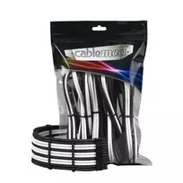 12vhpwr laidas - CableMod PRO ModMesh 12VHPWR Cable Extension Kit / CM-PCAB-16P3KIT-NKKW-3PK-R-SS / Juodas (Black) / Baltas (White) - 2 nuotrauka