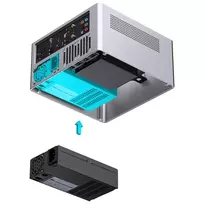 pc case - Jonsbo N10 PC-kompiuterio korpusas, Mini-Tower, Mini-ITX - sidabro spalvos - 3 nuotrauka