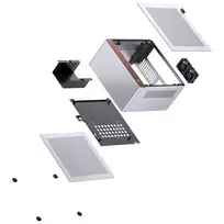 pc case - Jonsbo N10 PC-kompiuterio korpusas, Mini-Tower, Mini-ITX - sidabro spalvos - 4 nuotrauka