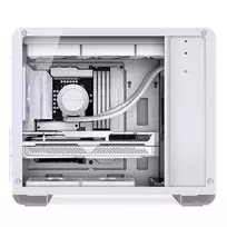 micro atx korpusas - Kompiuterio korpusas Jonsbo U4 MINI WHITE, skaidri/balta - 8 nuotrauka