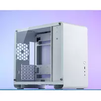 micro atx korpusas - Kompiuterio korpusas Jonsbo U4 MINI WHITE, skaidri/balta - 9 nuotrauka