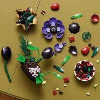 lego geles - LEGO Botanicals Tamsių gėlių kompozicija 11513 - 3 nuotrauka