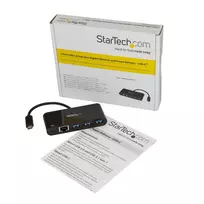 usb a usb c 3.2 - StarTech 3PT USB 3.0 C HUB + GBE PD 2.0/2.0 – C TIPAS IKI 3X A – USB 3.0 - 2 nuotrauka