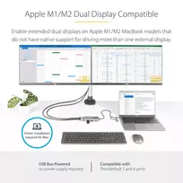 adapteris usb to hdmi - StarTech 167B-USBC-MULTIPORT USB-C Multiport Adapter Juodas (Black) - 7 nuotrauka