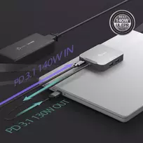 usb c adapteris - j5create JCD3191-N USB-C dokų stotelė 3.2 Gen 2 Pilka (Gray) - 6 nuotrauka