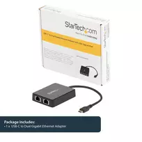 dvigubas usb laidas - „StarTech“ USB-C Į DVIGUBAS GBE ADAPTERIS / ĮVESTIS - 2 nuotrauka