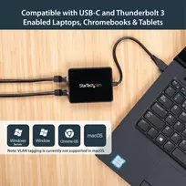 dvigubas usb laidas - „StarTech“ USB-C Į DVIGUBAS GBE ADAPTERIS / ĮVESTIS - 4 nuotrauka