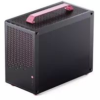 micro atx korpusas - Jonsplus Z20 Micro-ATX korpusas su nešiojimo rankena Juodas/Rožinis (Black/Pink) - 3 nuotrauka