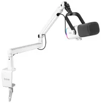 fifine ampligame am8 laidinis mikrofonas - FIFINE AmpliGame TAM8W laidinis mikrofonas su stovu ir RGB apšvietimu - 3 nuotrauka