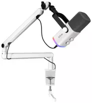 fifine ampligame am8 laidinis mikrofonas - FIFINE AmpliGame TAM8W laidinis mikrofonas su stovu ir RGB apšvietimu - 4 nuotrauka