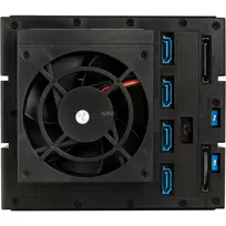korpusas silverstone - SilverStone SST-FS304-12G 3,5 colio išorinis diskų korpusas, 4 lizdai – juodas - 3 nuotrauka