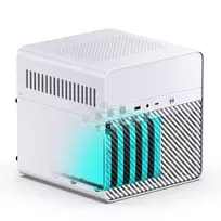 mini ventiliatorius - Jonsbo N2 Mini-ITX NAS kompiuterio korpusas - baltos spalvos - 3 nuotrauka