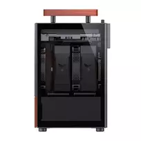 pc case - Jonsbo T6 Mini-Tower, Mini-ITX, Tempered Glass, Medinė - Juodas (Black) - 3 nuotrauka
