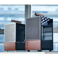 pc case - Jonsbo T6 Mini-Tower, Mini-ITX, Tempered Glass, Medinė - Juodas (Black) - 6 nuotrauka