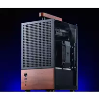 pc case - Jonsbo T6 Mini-Tower, Mini-ITX, Tempered Glass, Medinė - Juodas (Black) - 7 nuotrauka
