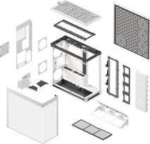 atx korpusai - HAVN HS 420 VGPU Midi Tower Balta (White) - 2 nuotrauka