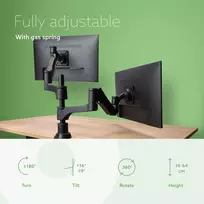 2 monitoriu laikiklis - MONITOR ACC ARM CAPARO DUAL/RGOVLCA4TWSI R-GO TOOLS - 2 nuotrauka