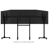 monitor triple - Next Level Racing NLR-A010 Laisvai stovintis trigubas monitorių stovas, 3x32-65", Juodas (Black) - 3 nuotrauka