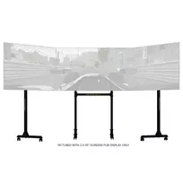 monitor triple - Next Level Racing NLR-A010 Laisvai stovintis trigubas monitorių stovas, 3x32-65", Juodas (Black) - 4 nuotrauka