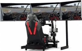 monitor triple - Next Level Racing Floor stand | ELITE Free Standing Triple Monitor Stand | Fully adjustable and customizable | 21-43 " | Black | NLR-E036 - 2 nuotrauka