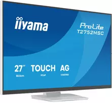 iiyama prolite - Iiyama ProLite T2752MSC-W1AG 27", IPS, FHD, liečiamas, baltas - 3 nuotrauka