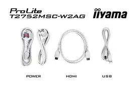 iiyama prolite - Iiyama ProLite T2752MSC-W1AG 27", IPS, FHD, liečiamas, baltas - 4 nuotrauka