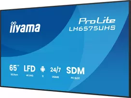 4k monitorius - Iiyama ProLite LH6575UHS-B2AG 65" 4K UHD Professional Digital Signage 24/7 display featuring Android OS, FailOver and Intel SDM slot - 6 nuotrauka