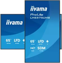 4k monitorius - Iiyama ProLite LH6575UHS-B2AG 65" 4K UHD Professional Digital Signage 24/7 display featuring Android OS, FailOver and Intel SDM slot - 8 nuotrauka