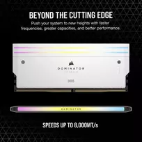 16 gb ram - Corsair Dominator Titanium RGB Baltas (White) DDR5 64GB (4x16GB) 6000MHz CMP64GX5M4B6000C36W - 6 nuotrauka